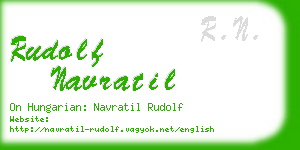 rudolf navratil business card